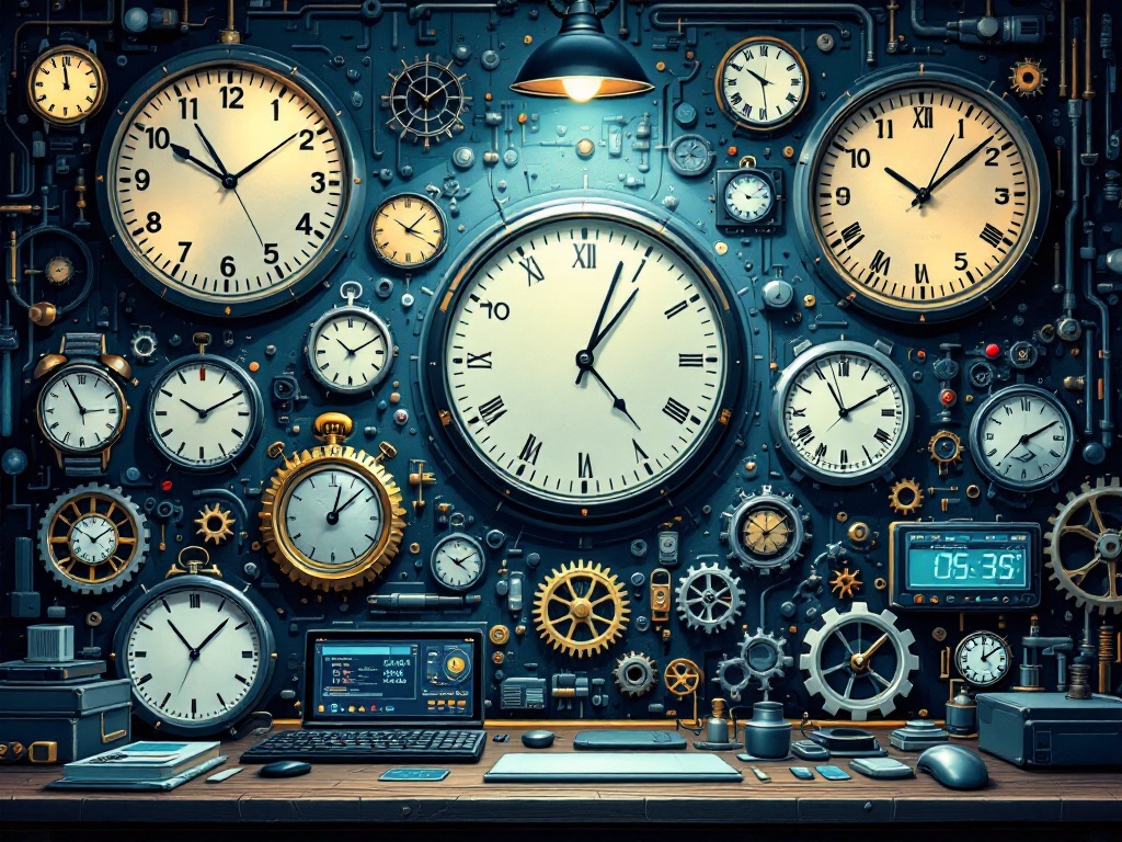 Clock showing visa processing time