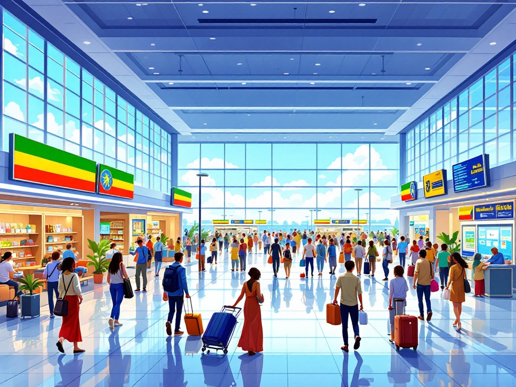 Transit through Ethiopian airport